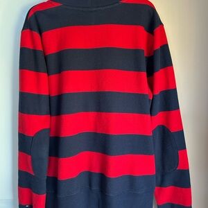 Red and Black Striped Women’s Sweater